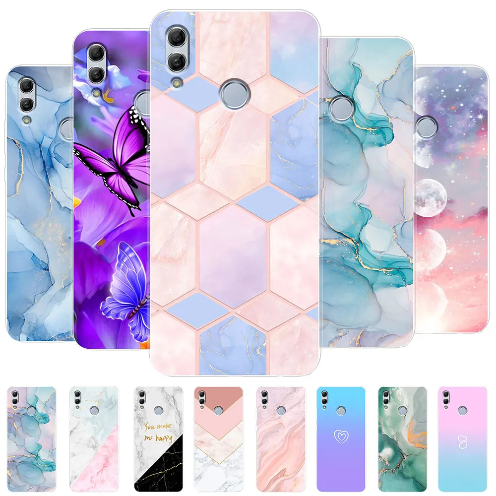Чехол для Huawei Honor 10 Lite 10X Силиконовый ТПУ Модный мягкий чехол телефона с рисунком