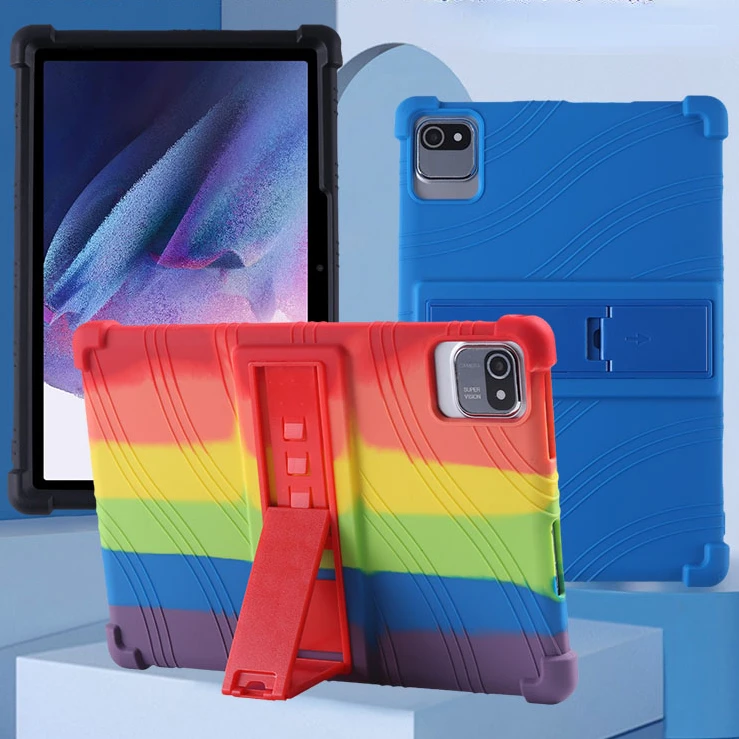 

4 утолщенная Силиконовая задняя крышка с подставкой для HiGrace HGCMB1001 10,1 дюймов Android 12 Мягкий защитный чехол для планшетного ПК