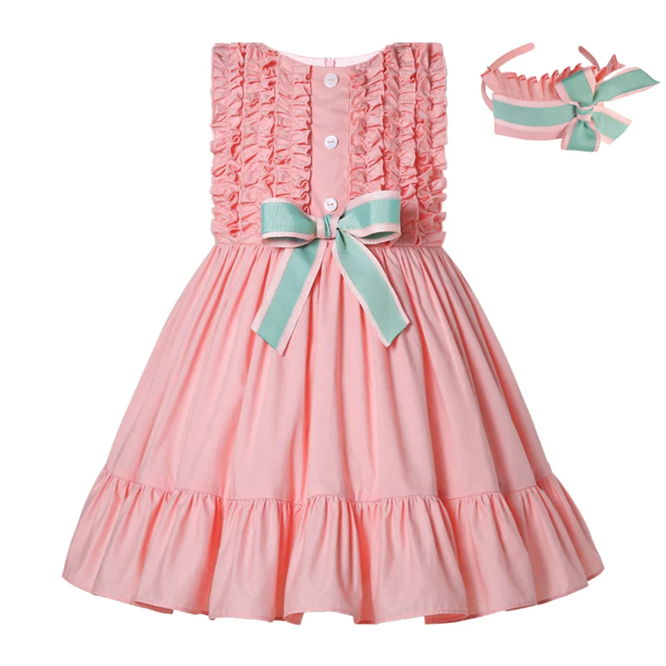 Летние платья для девочек Pettigirl 2022 элегантные банты из ленты принцесс Необычные