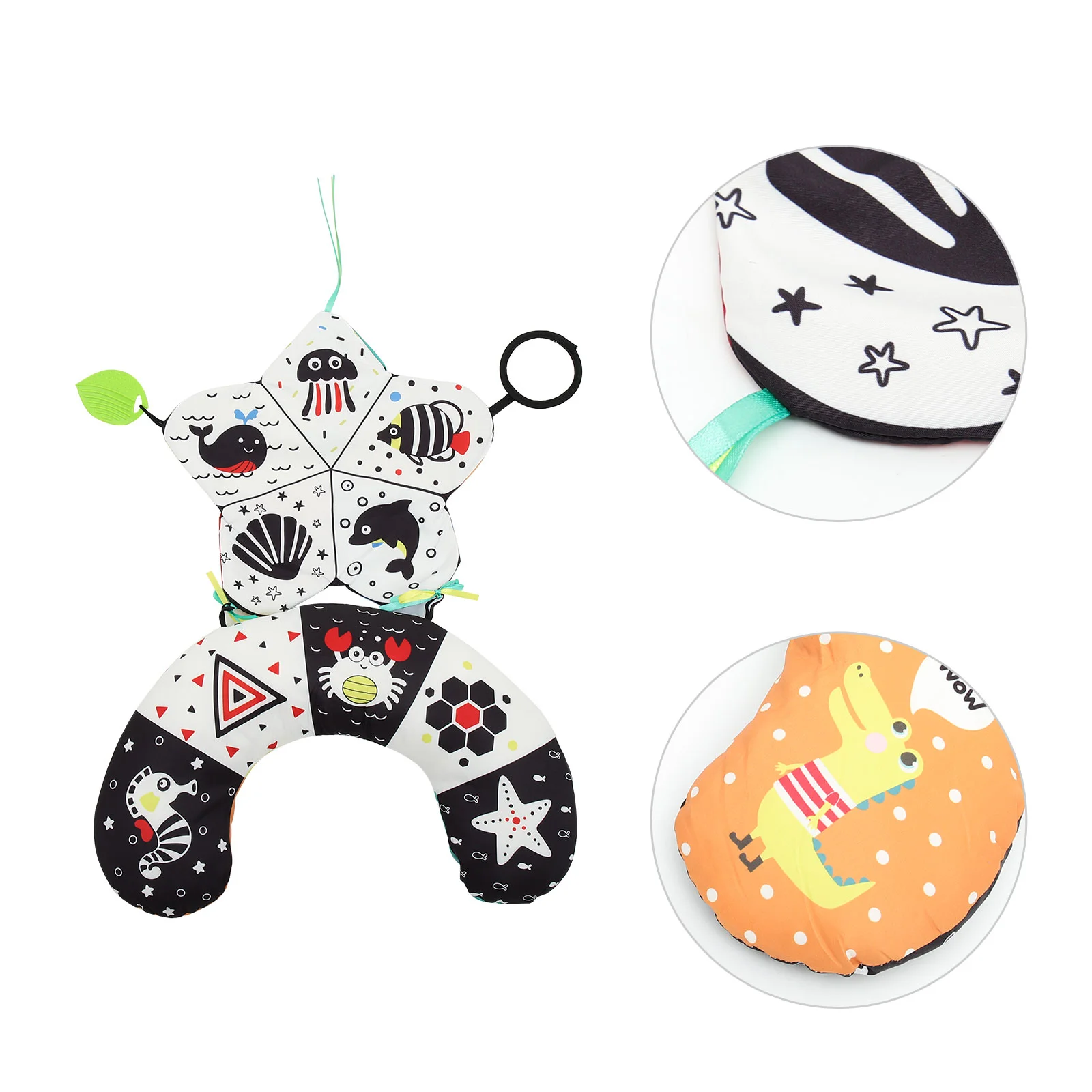 

Tummy Time Pillow Toy High Contrast Plaything for Infant Newborn Toddler