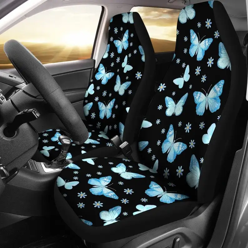 

Car Seat Covers, Pastel Butterfly, Seat Protectors, Watercolor Butterflies, Black Blue, Serenity Serene, Calming Soft, Genetic G