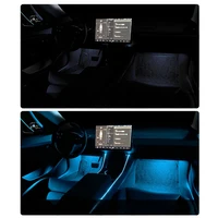 tesla motors model 3 2019 2021 ambient light mobile app control central control 24 color led light suitable for iosandroid