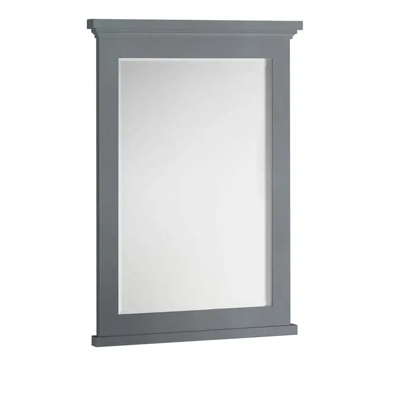 

27" Gray Textured Bathroom Mirror