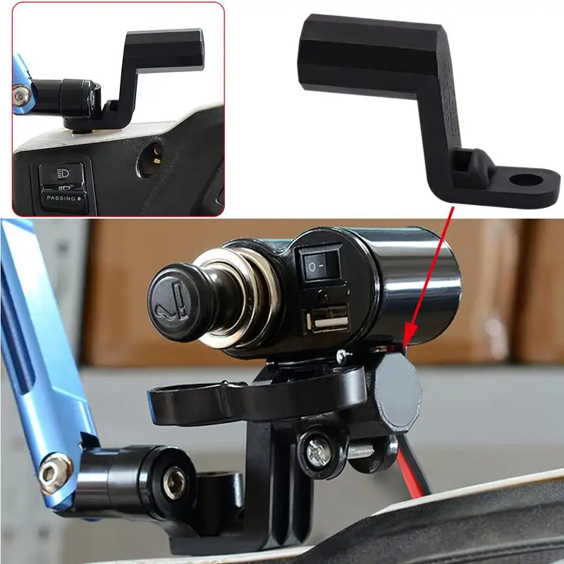 

Motorcycle Rearview Mirror Extension Mount Bracket Black Rearview Mirror Expansion Bracket For Motorcycles And ATVs