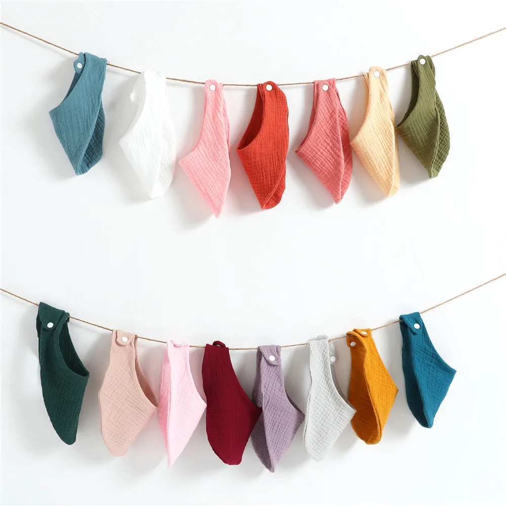 

Baby Bibs Infant Cotton Bib Newborn Solid Color Triangle Scarf Feeding Saliva Towel Bandana Burp Cloth Boys Girls Shower Gift