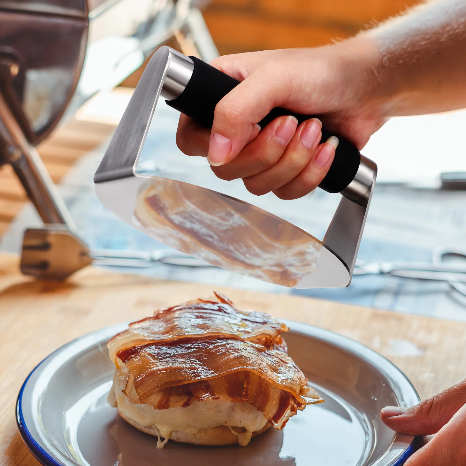 Щетка для барбекю формирователь гамбургеров гриль-пресс стейк из нержавеющей