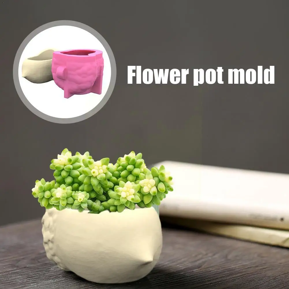 

Mother Baby Elephant Succulent Silicone Mold Ashtray Pen Holder Flower Pot Scented Molds For Gypsum And Concrete Stone Carv Y2Q0