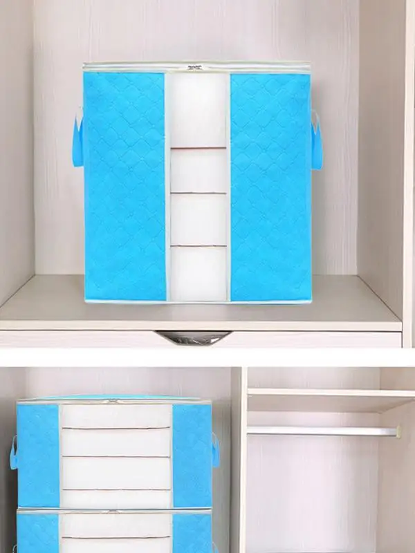 

Storage Bags For Clothes 2 PCS Collapsible Storage Bins Closet Organizers And Storage For Clothing Blanket Comforters Bedding