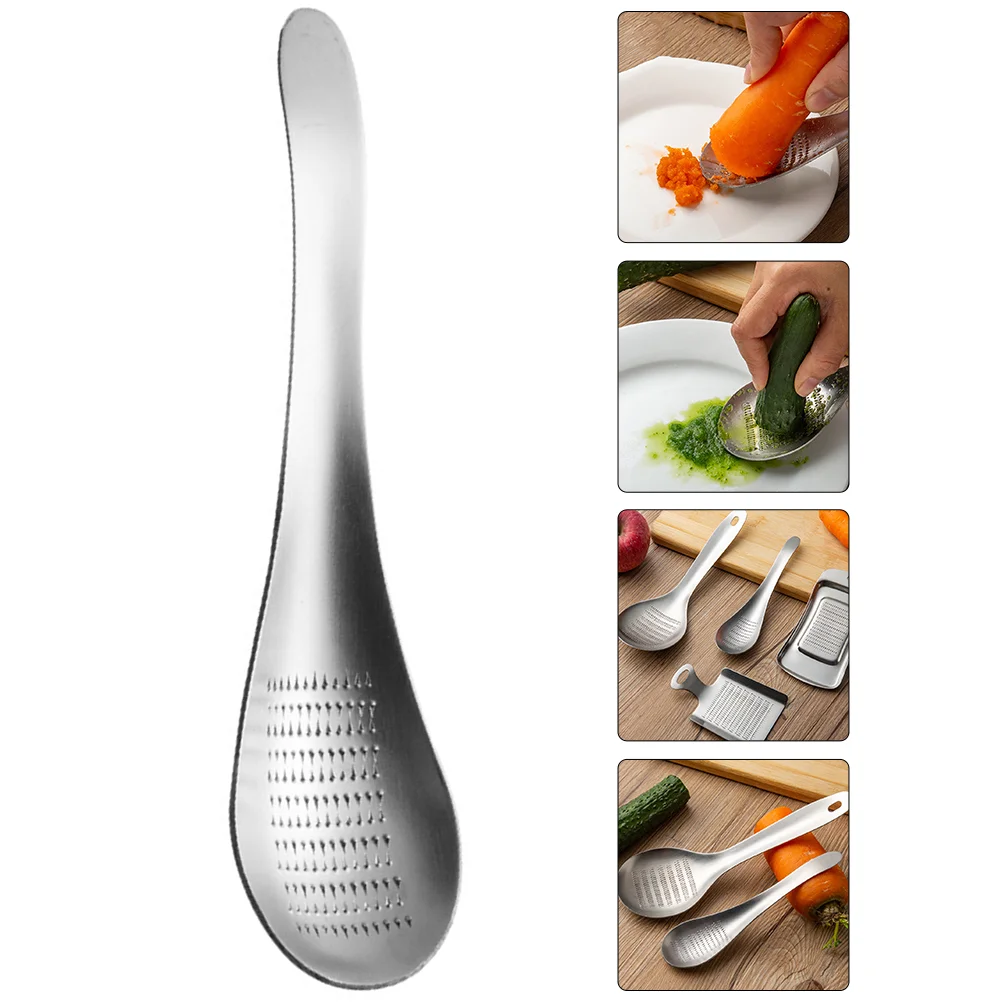 

Garlic Grater Ginger Spoon Grinder Mincer Vegetable Crusher Handhandle Press Stainless Steel Tool Zester Potato Cheese Grinding