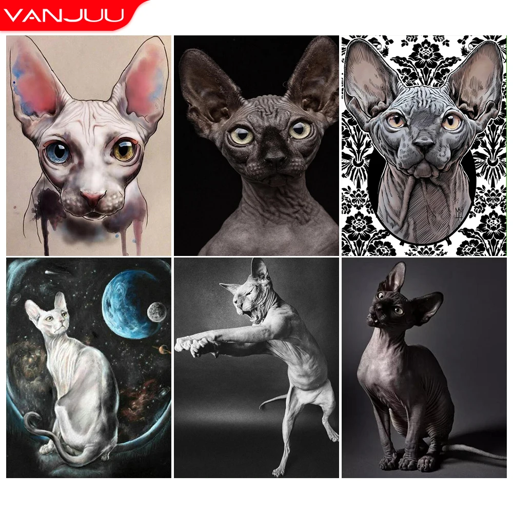 

5D Diamond Painting Cat Full Drill Diamond Mosaic Animal Diamond Embroidery DIY Rhinestones Home Decor Gift