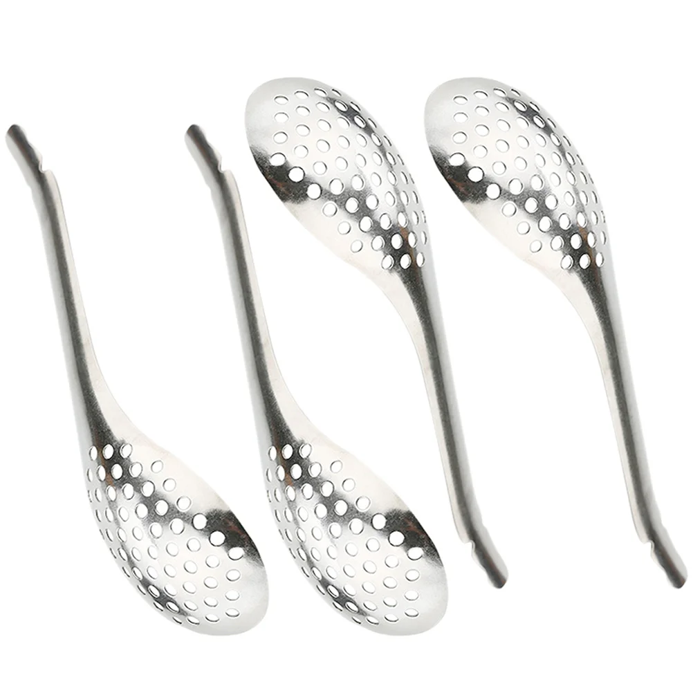 

Spoon Slotted Spherification Caviar Spoons Strainer Bar Sauce Molecular Soup Serving Coffee Steel Stainless Pasta Filter Plating
