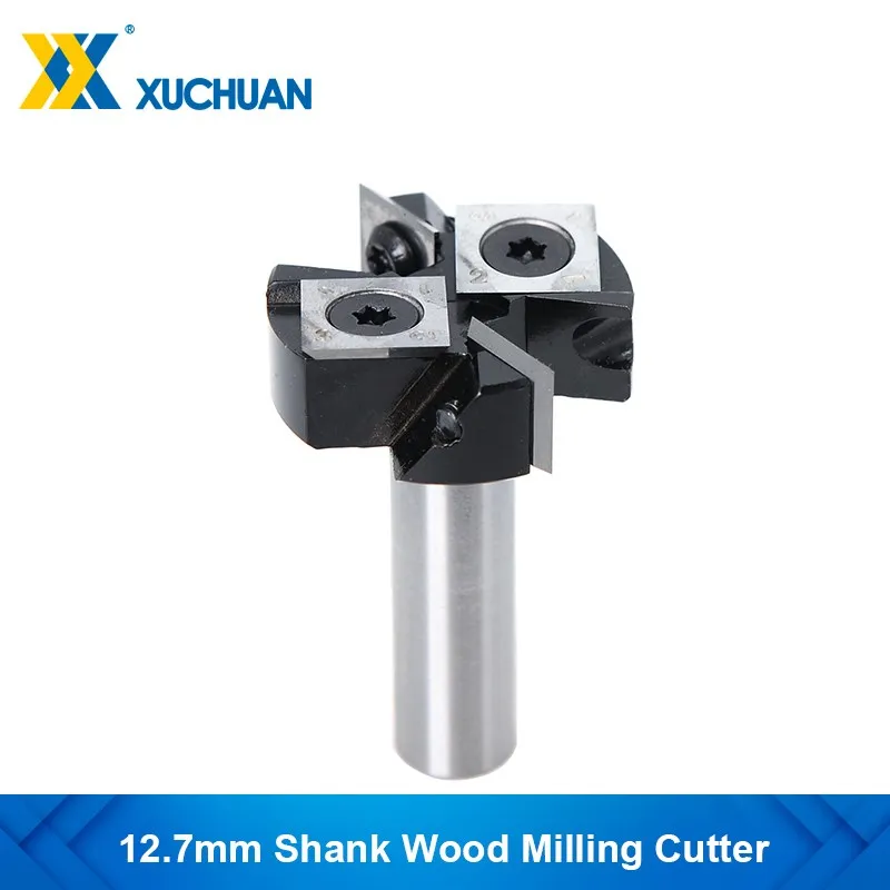 1PC 12.7mm Shank Wood Milling Cutter Cemented Carbide Woodworking Bits With 14mm Insert-Style CNC Router Bit