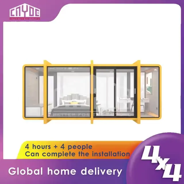 

40ft Two bedroom Fully furnished Solar Panels Hot Sales Modern Prefabricated Living Container House