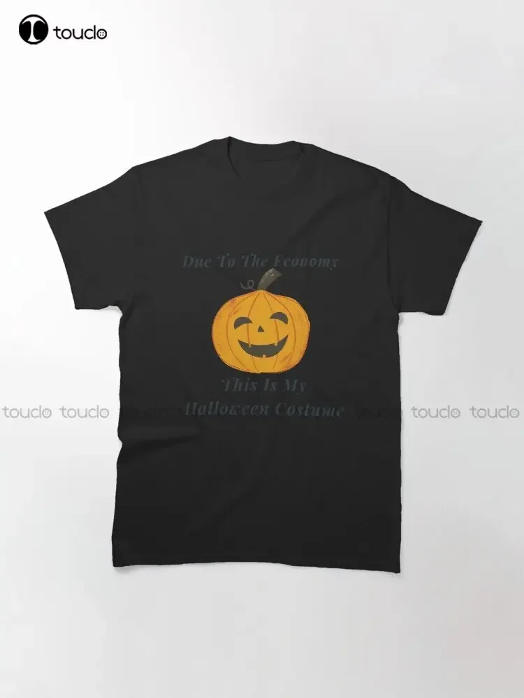 Due To The Economy This Is My Halloween Costume Funny Essential T-Shirt Purple Shirt Make Your Design Xs-5Xl