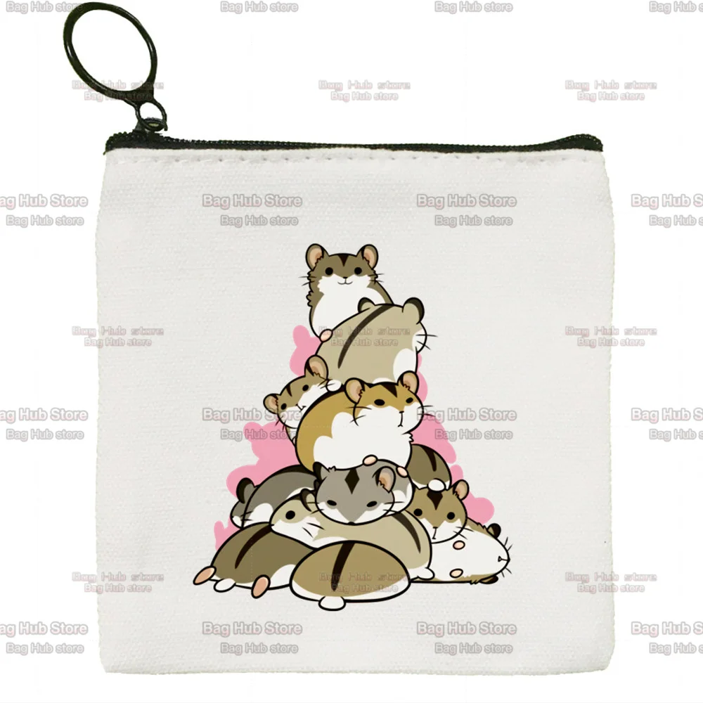 I Love My Hamster Best Hamster Mom Ever Original Mini Coin Purse Small Bag Cute Niche Canvas Coin Purse
