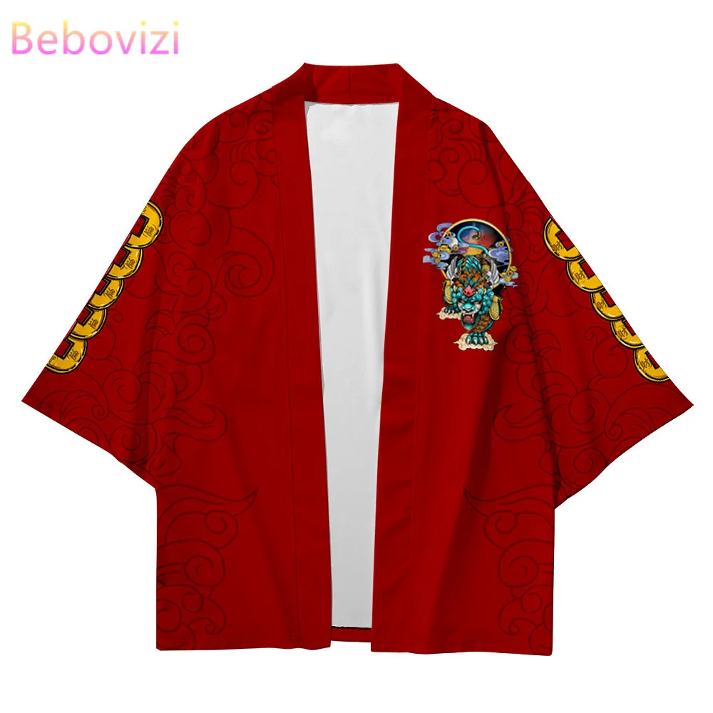 Кимоно в японском стиле Харадзюку для женщин и мужчин костюм из 2 предметов