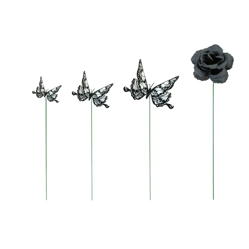 

Party Decorations for Outdoor Spaces Durable Butterfly Black Rose Retro Courtyard Garden Stakes Outdoor Decor for Halloween