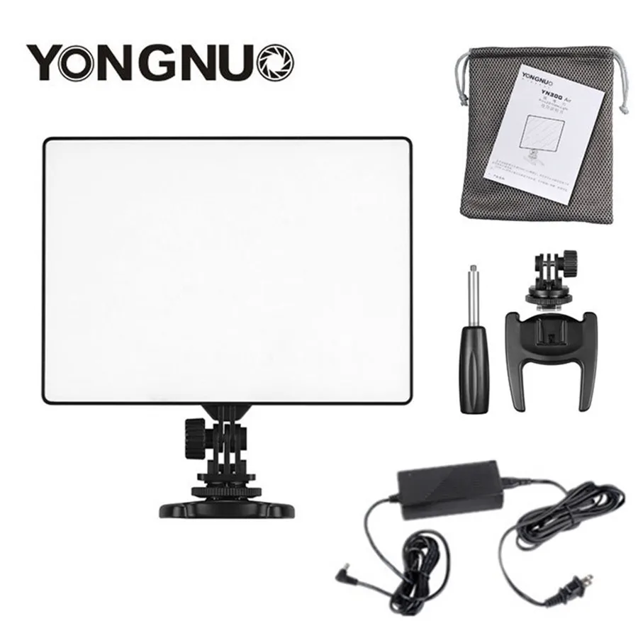 YONGNUO YN300 air YN-300 air Pro светодиодный свет камеры видео фото свет + адаптер переменного тока зарядное устройство Комплект для Canon Nikon