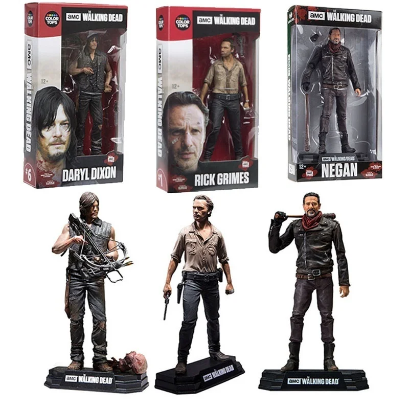 

NEW AMC The Walking Dead Action Figure Daryl Dixon Negan Rick Grimes Action Figure Toys Collector Christmas Gift Doll With Box