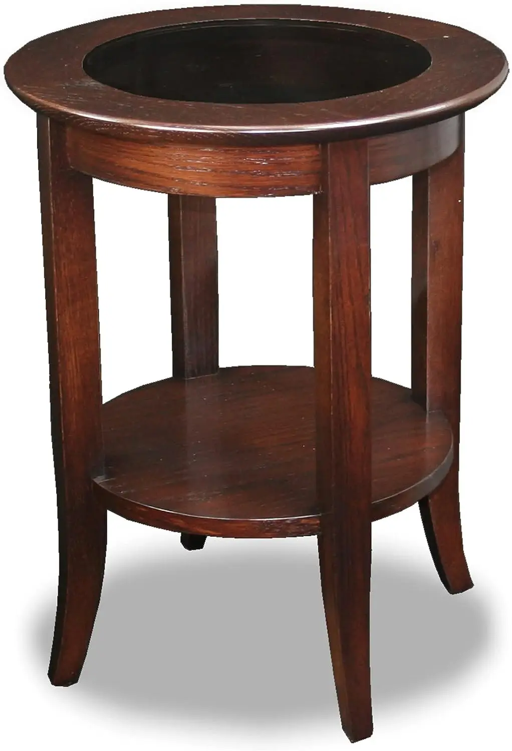 

Круглый боковой столик с полкой, мебель, шоколадная вишня и тонированное стекло