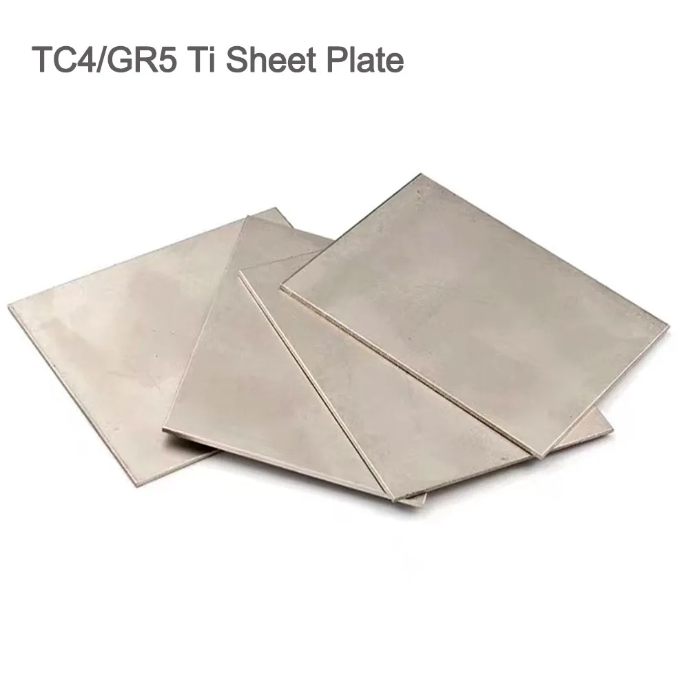 

1Pc Titanium Titan Ti Alloy Plate 0.5 0.8 1.0 1.2 1.5 2 2.5 3 3.5 4 5mmThickness TC4/GR5 Ti Sheet Plate100x100 200x200mm