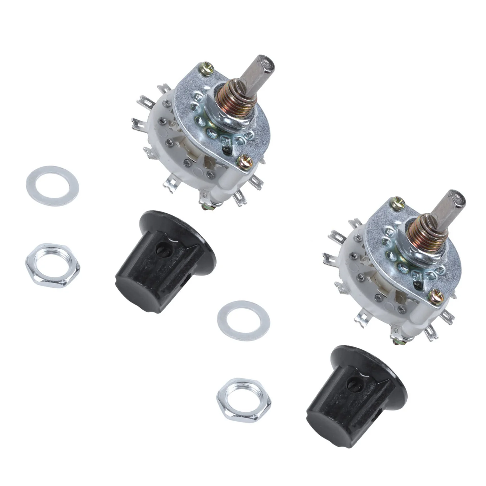 

2X пластиковая ручка 2P5T 2-полюсный 5-позиционный полосный канальный переключатель