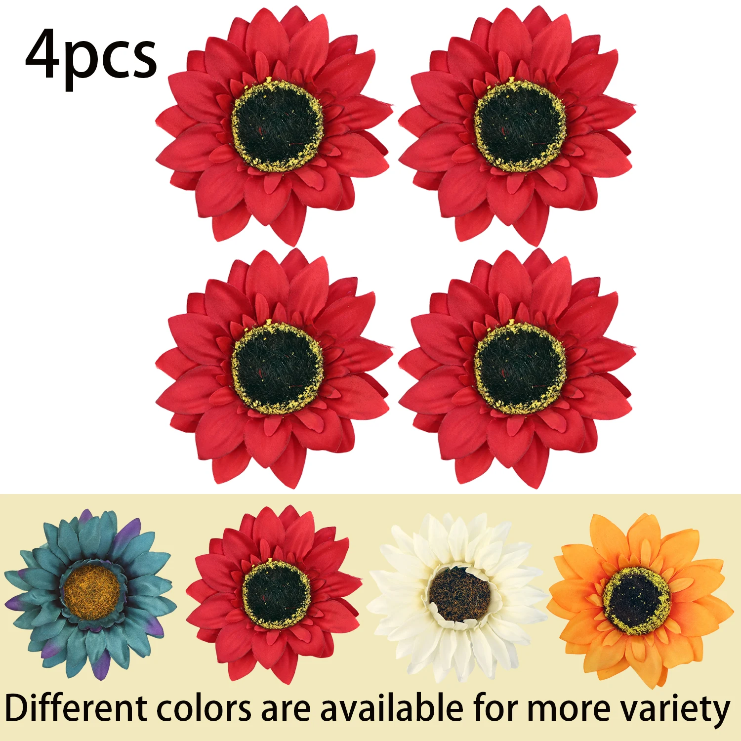 4 шт. декоративные подсолнухи для вечеринки