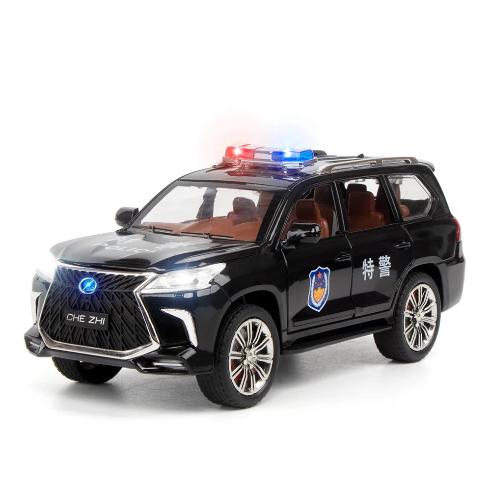 Nicce 1:24 Lexus LX570 полиция Изысканная литая металлическая имитация автомобиля детская Игрушечная машина подарок на день рождения рождественские подарки