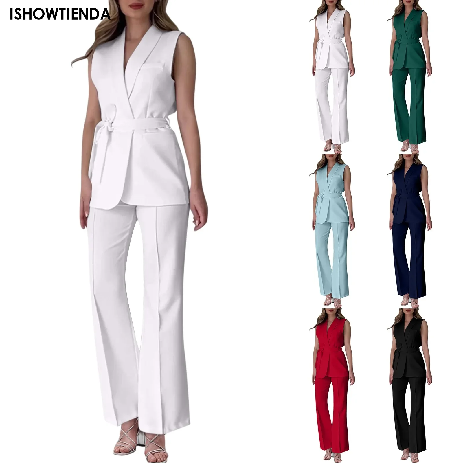 Женский костюм куртка жилет элегантный женский мешковатый комплект брюк обычный