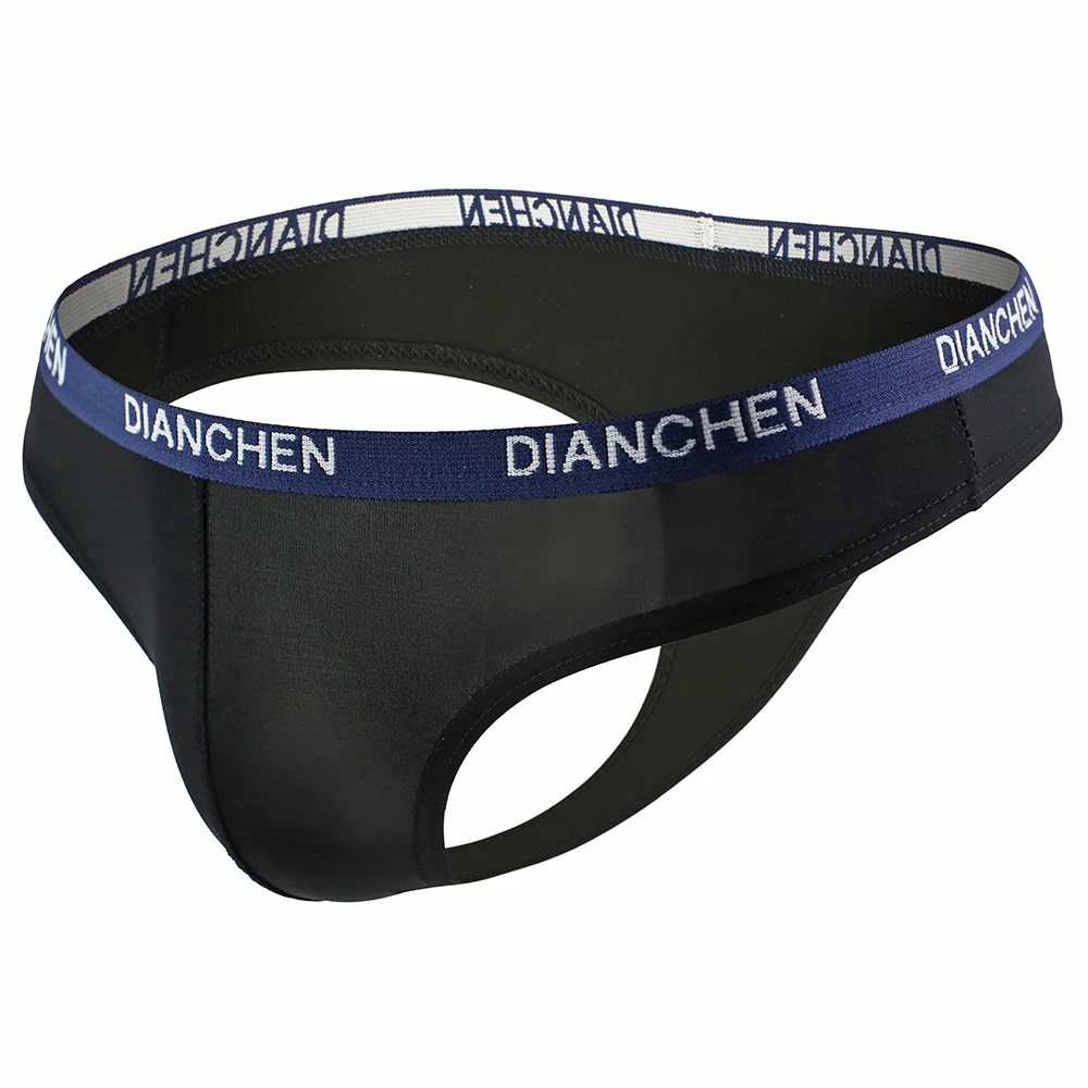 

Men's Panties Elastic Seamless Thong Ice Silk Underwear Nylon Breathable Briefs Jock Strap Low Rise Underpants Thong