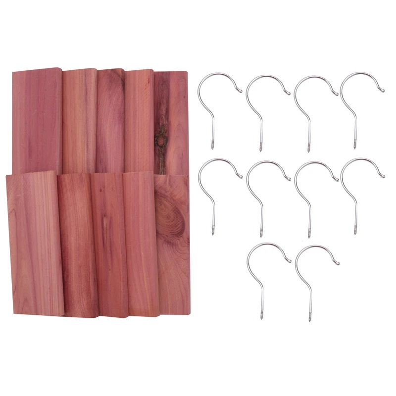 

10PCS Cedar Hang Up For Clothes Storage Natural Cedar Wood Blocks For Closets Drawers