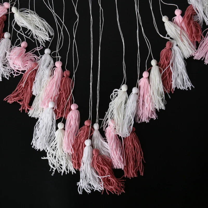 Настенный подвесной Макраме-Большой макраме с деревянными бусинами-богемный