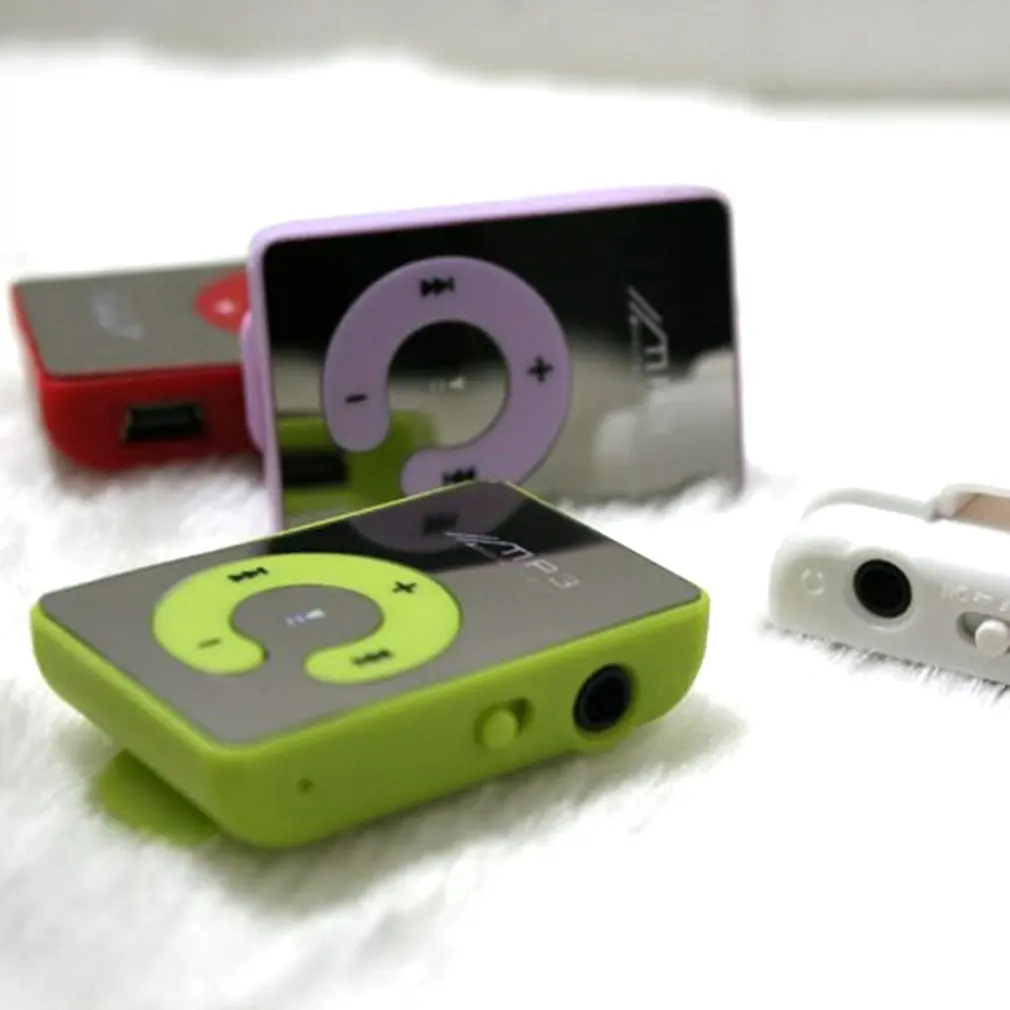 

Portable Mini Mirror Clip MP3 Player Music Media Support Micro SD TF Card Fashion Hifi MP3 for Outdoor Sports