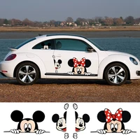 personality cute cartoon mickey minnie car stickers and decals anime car accessories