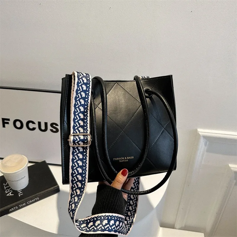 Сумка кросс-боди в западном стиле для женщин простой модный саквояж на плечо с