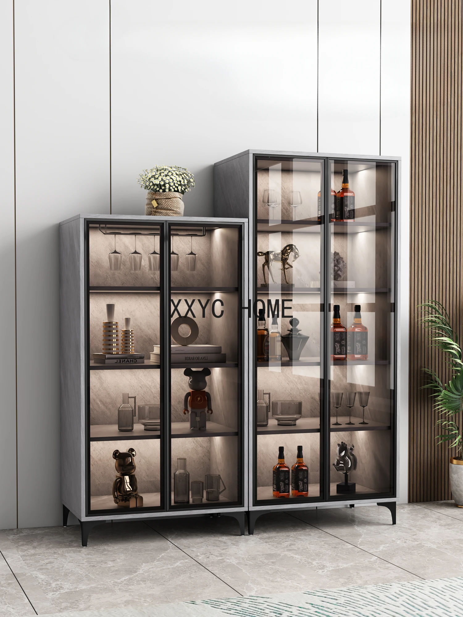 Современный дизайн винный шкаф металлические ножки барный шкафчик приманка для