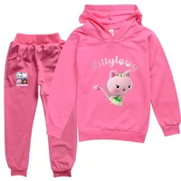 gabby cats hoodie kids pullover hoody sweatshirts pants 2pcs sets boys traksuit children casual clothing toddler girls outfits
