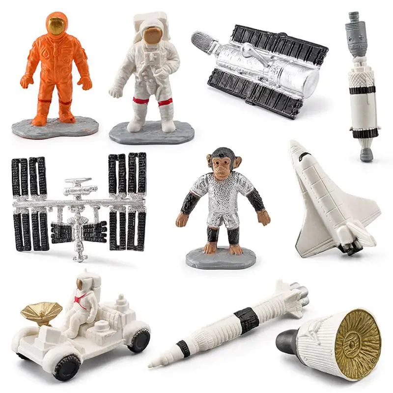 

Space Astronaut Toys 10 Space Toy Figurines 10PCS Fun Space Toys For Kids Rocket Ship Toys Handmade Spaceman Decorations