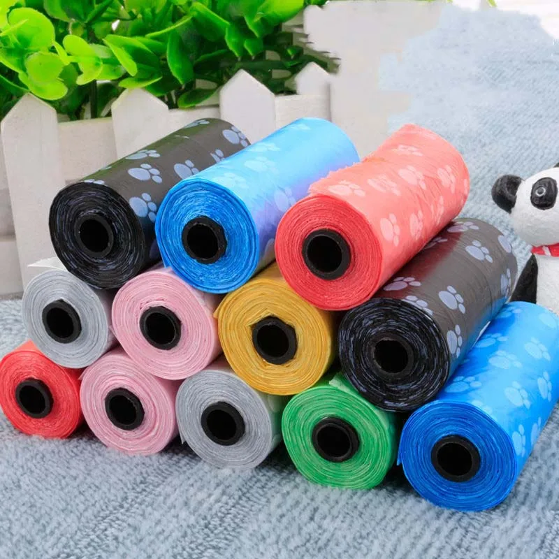 

Disposable Biodegradable Pet Dog Cat Poop Bags Convenient Dispensing Dog Poop Mini Colored Collection Cleaning Bags Pet Supplies