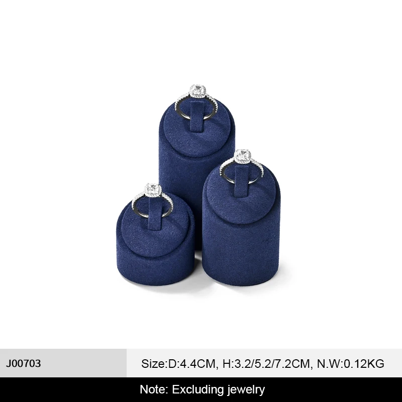 

WoodTen 3 шт. набор колец стеллаж для демонстрации ювелирных изделий стенд из микрофибры жемчужное кольцо нефритовые серьги счетчик стенд держатель для колец