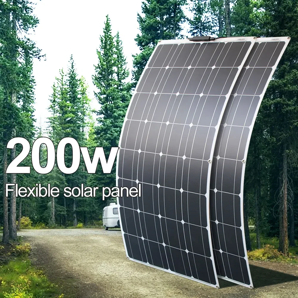 

RG 2pcs 4pcs 6pcs Flexible Solar Panel 16V 100W plate CELLS Monocrystalline silicon 12V 100W Сонечная панэль