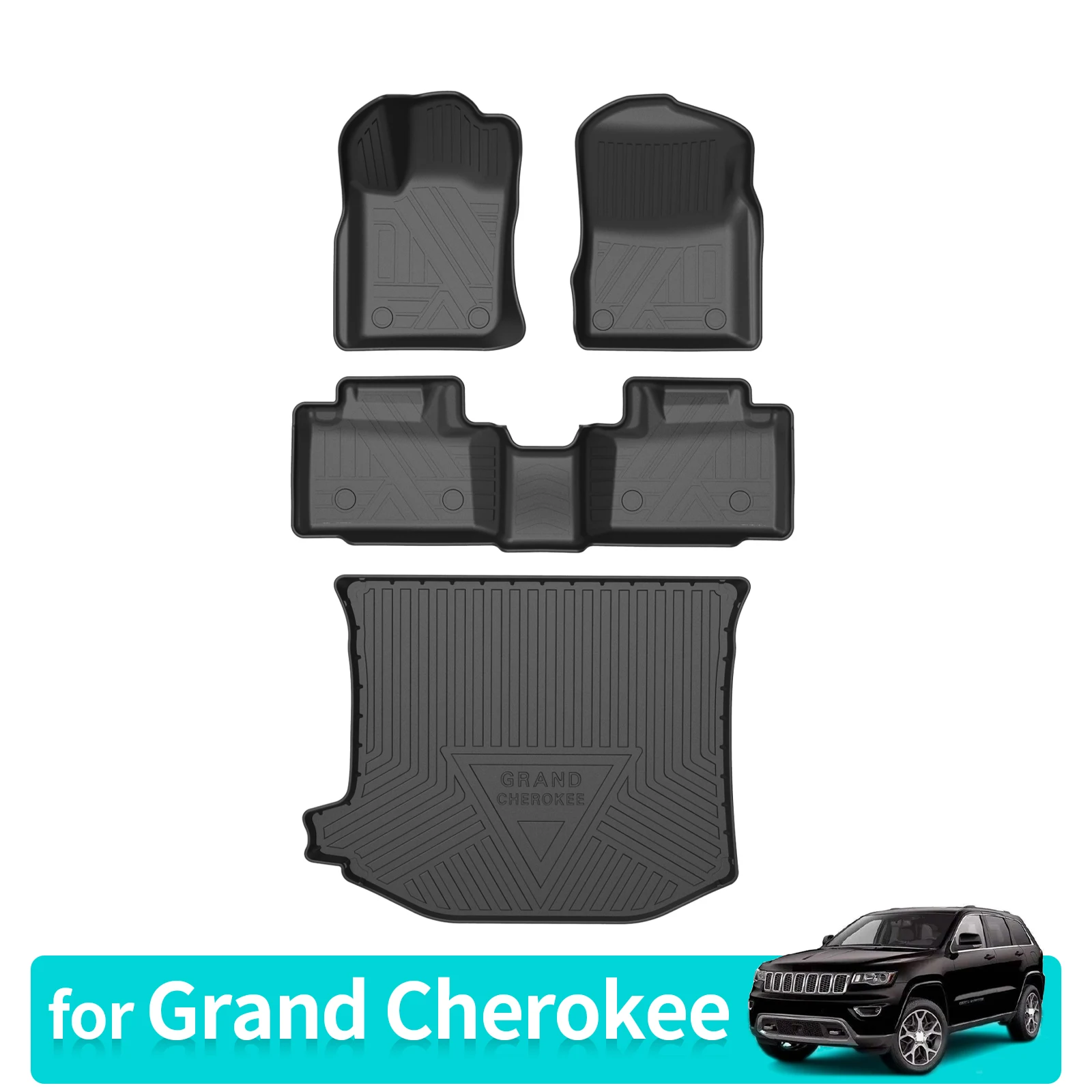 

Car Foot Mats Cargo Liner Trunk Pad for Jeep Grand Cherokee 2011-2020 TPE Accessiories Left Rudder
