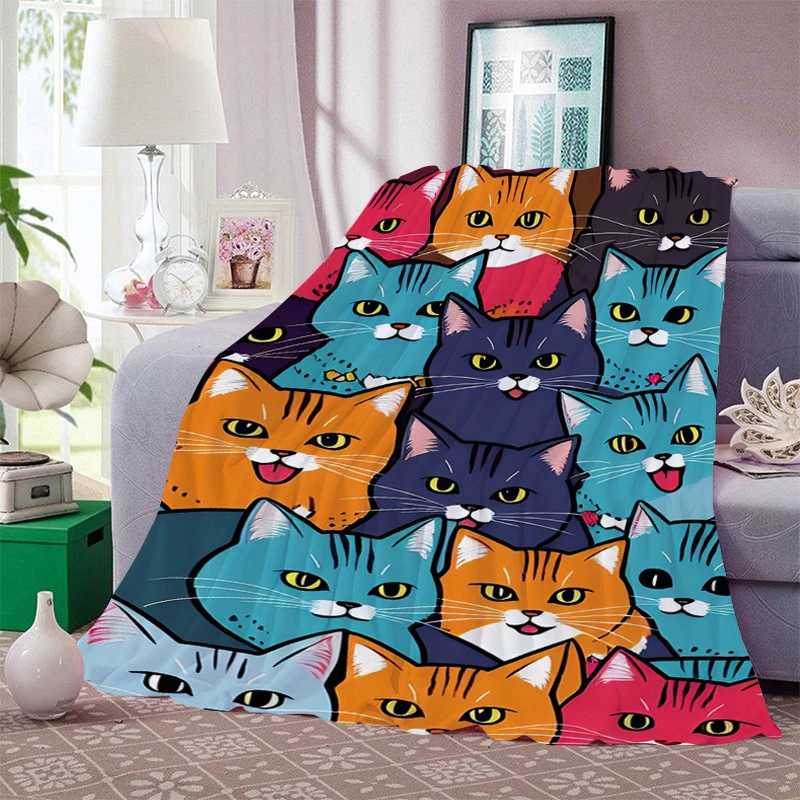 Художественный диван для домашних животных кошек зимние пушистые мягкие одеяла