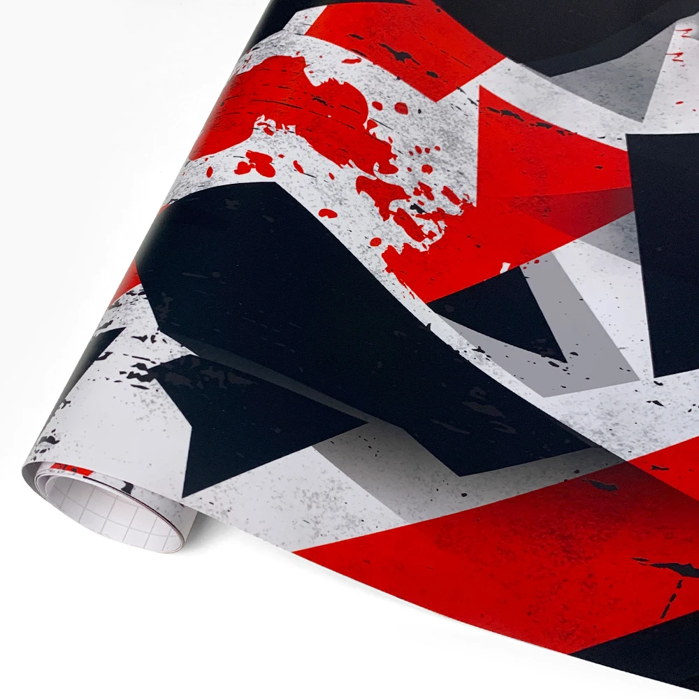 

Трехцветная Камуфляжная Автомобильная Пленка, Виниловая Пленка В Геометрическом Стиле