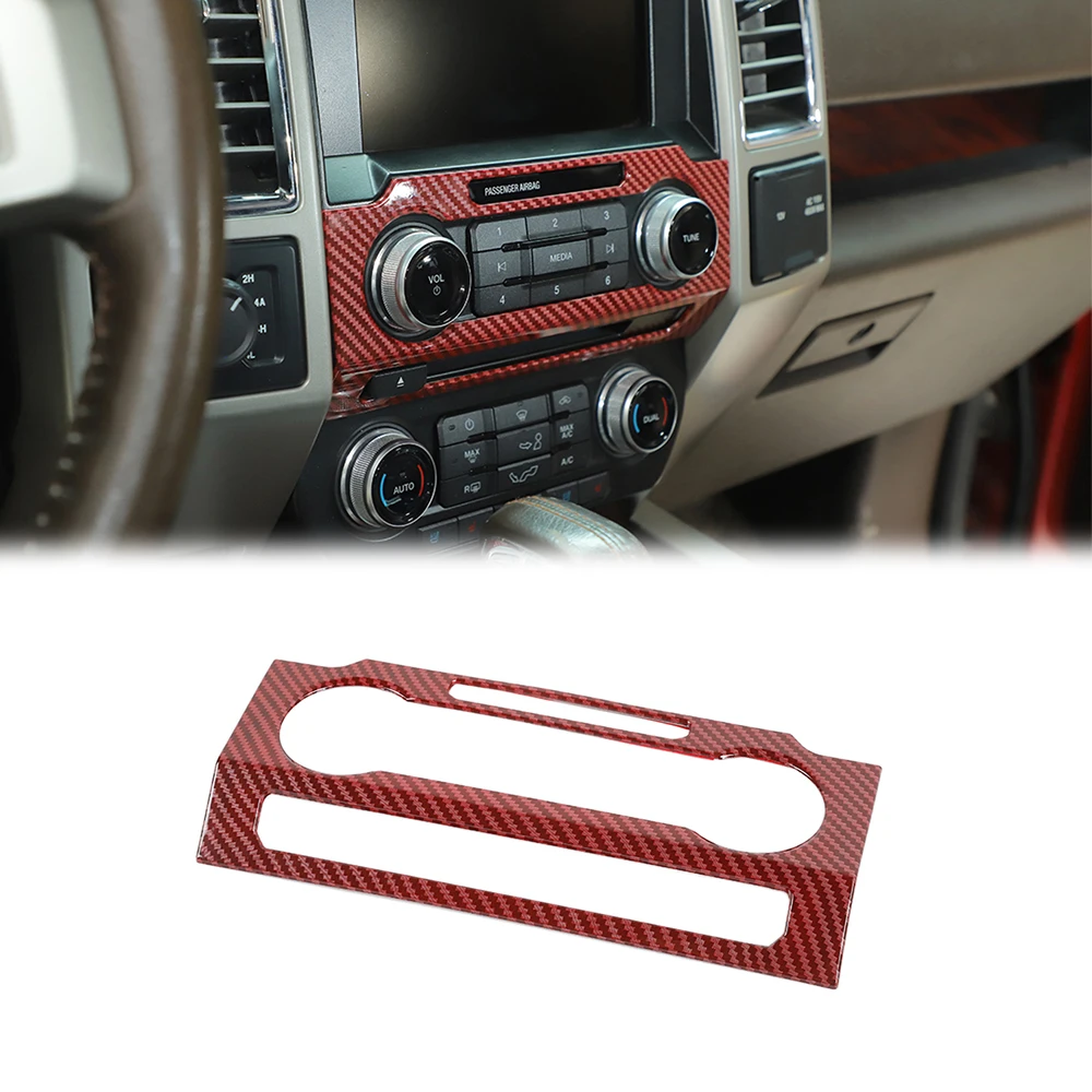 

Central Control Volume Adjustment Panel Decoration Cover Trim for Ford F150 2015-2020 Car Interior Accessories Carbon Fiber ABS