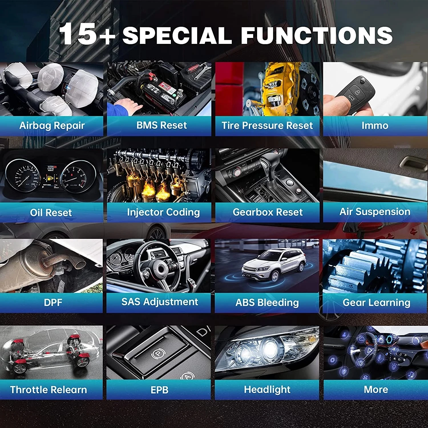 Сенсорный экран XTOOL A30 PRO 15 сервисных функций 12 видов специальных DPF TPMS SAS EPB