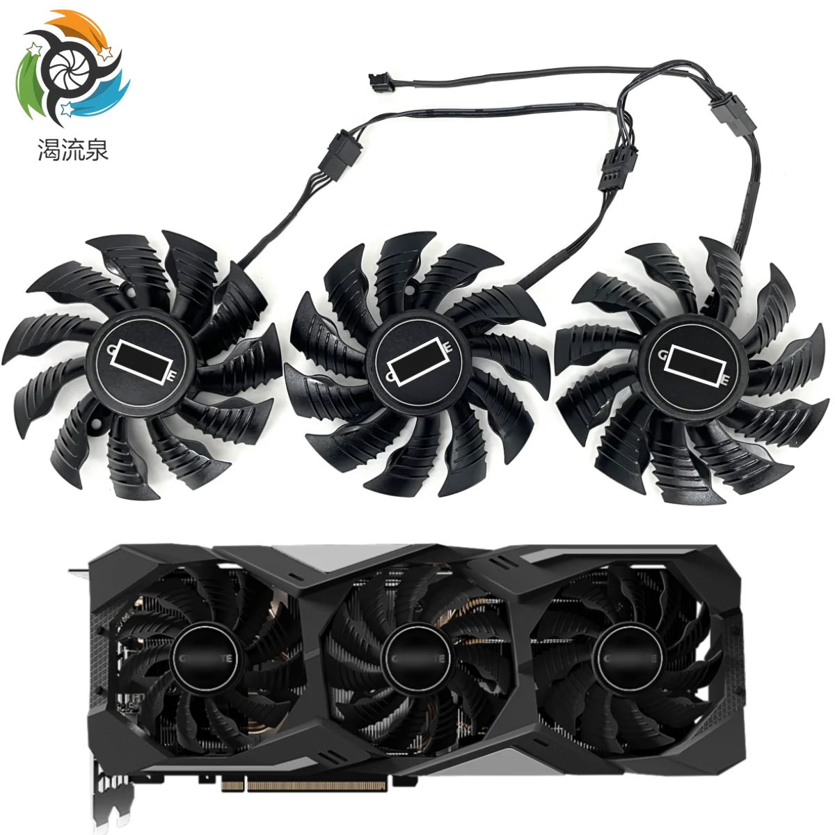 [해외] 기가 바이트 지포스 RTX 2070 2080 슈퍼 게임 RTX 2080Ti 그래픽 비디오 카드 쿨러 팬용 새로운 82MM PLA09215S12H 냉각 팬