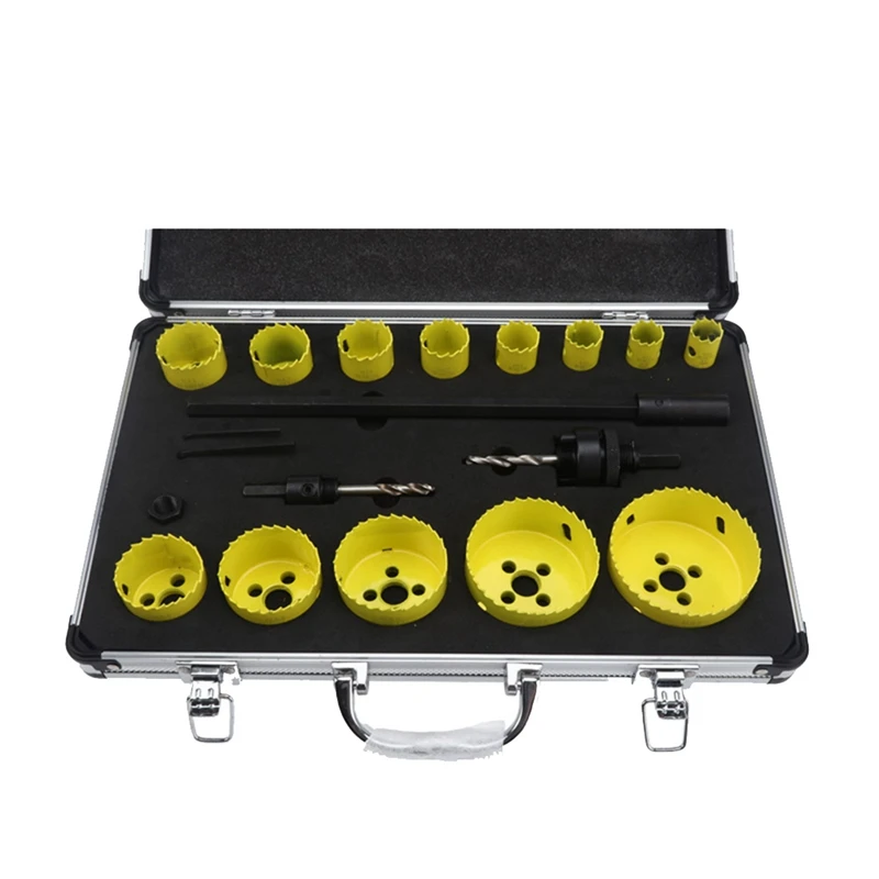 

19Pcs/Set Bimetal Metal Hole Opener Concrete Saw Electric Hollow Core Drill Bit Shank Cement Stone Wall Air Conditioner Metal
