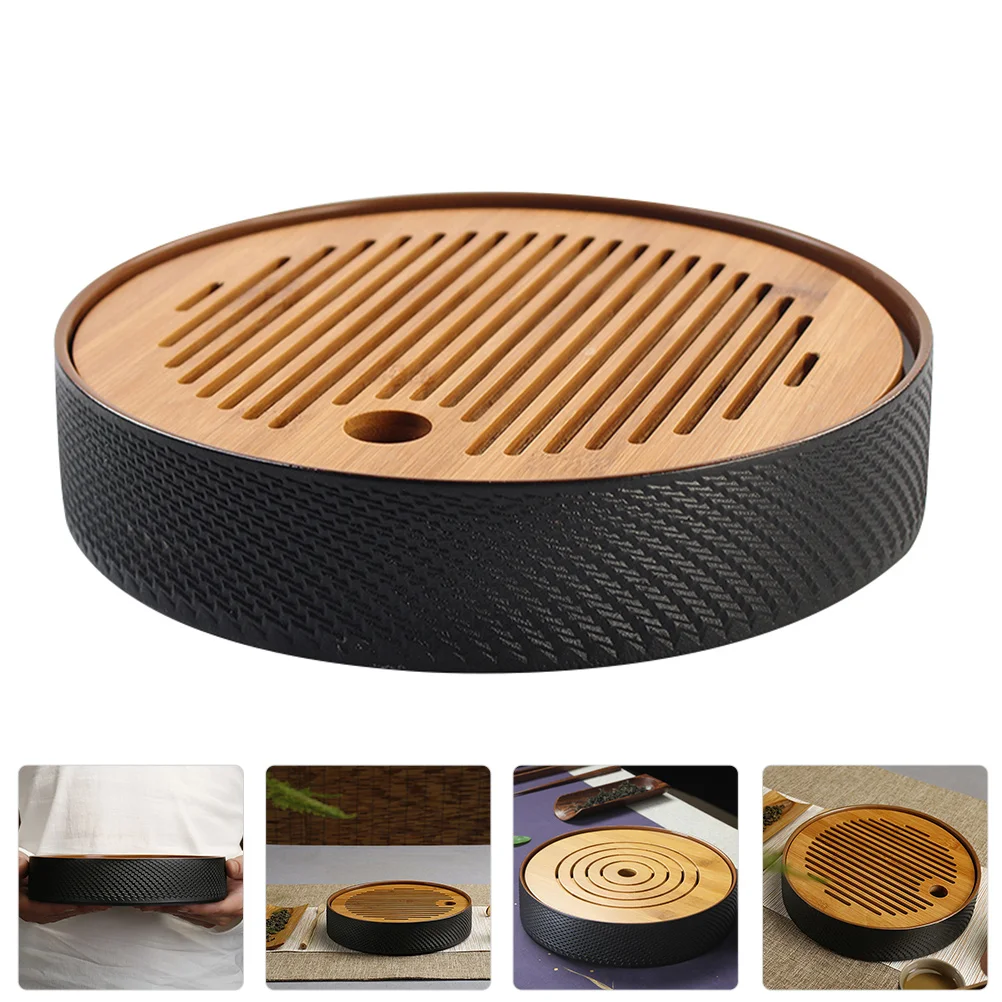 

Cutlery Tray Gongfu Tea Tray Dish Drying Mat Water Storage Tea Tray Chinese Kungfu Tea Table Kongfu Tea Tray Round Tray