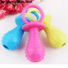 Соска-пустышка резиновая игрушка для собак для домашних животных для кошек жевательные игрушки для щенков домашних животных собак игрушки для домашних животных игры для собак звуковая пищалка 4 х9, 5 см